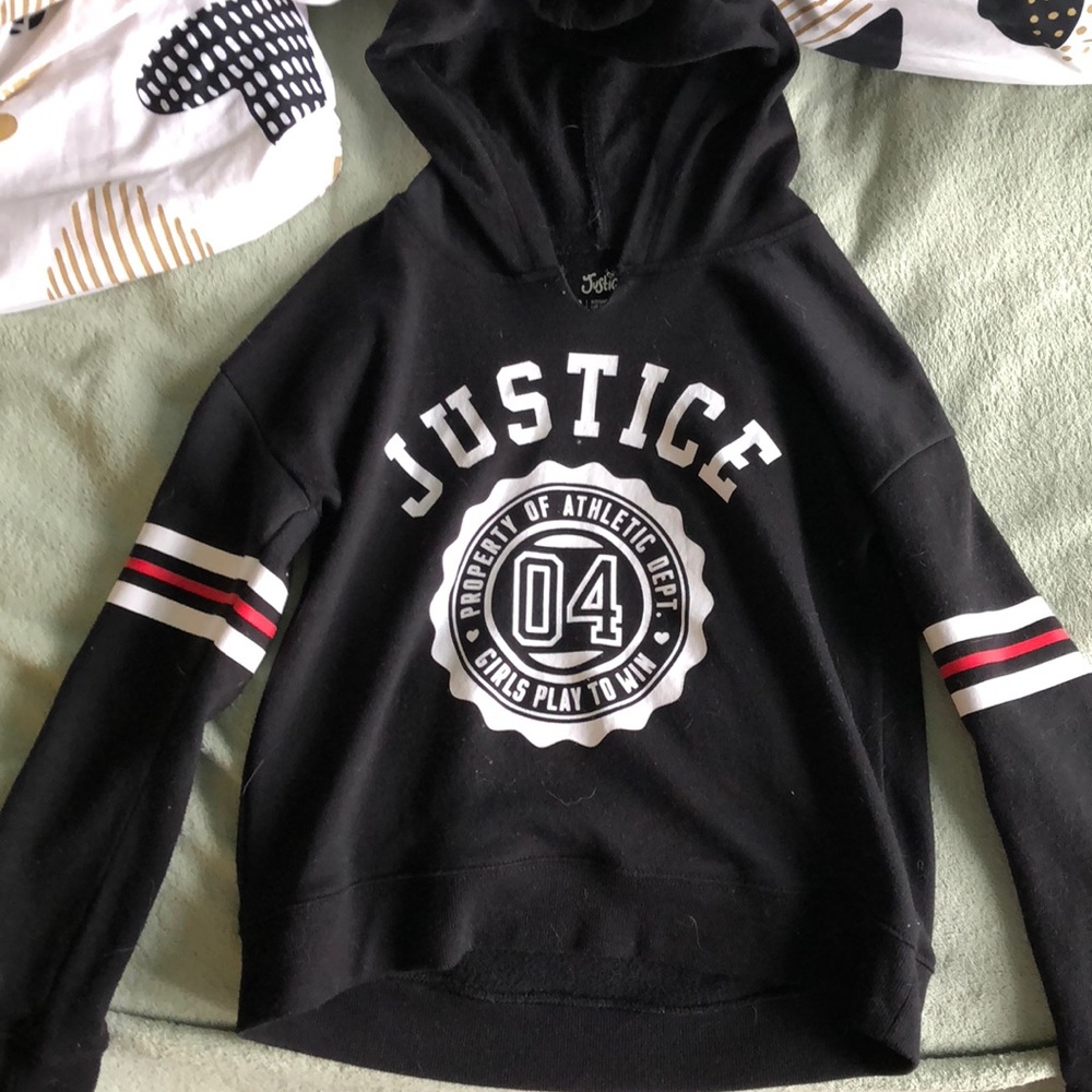 Justice cropped hoodie
